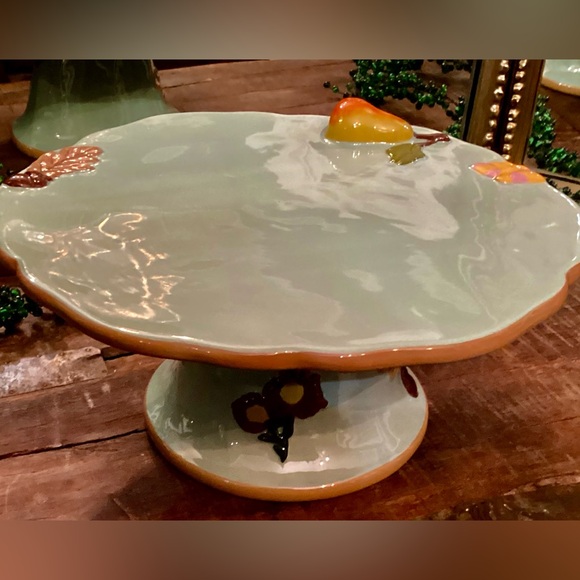 Anthropologie Faye Icon Stoneware Cake Stand: Fall Edition NEW - Picture 5 of 16